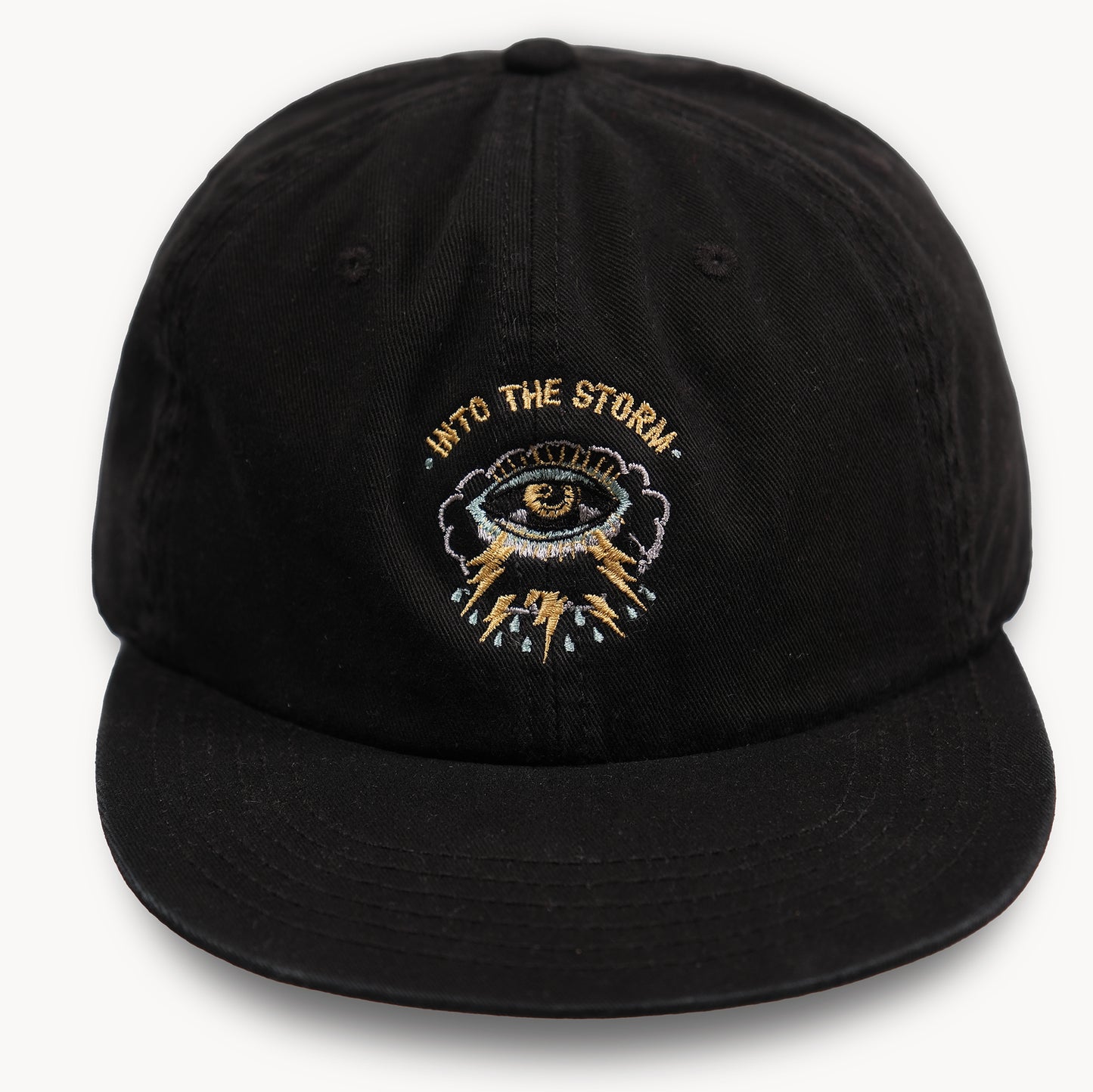 INTO THE STORM - BLACK 6 PANEL FLAT PEAK