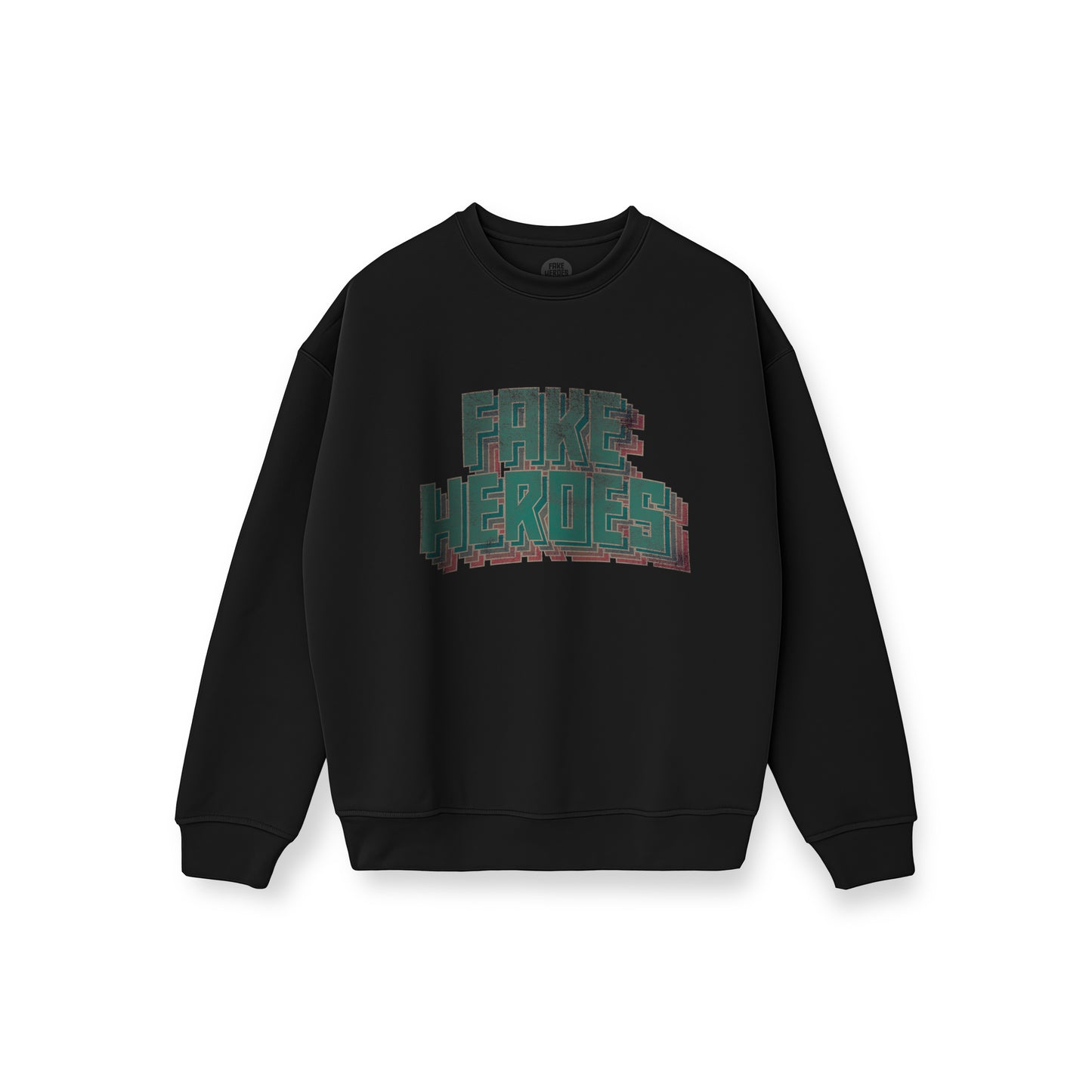 DISTRESSED LOGO CREW SWEATER