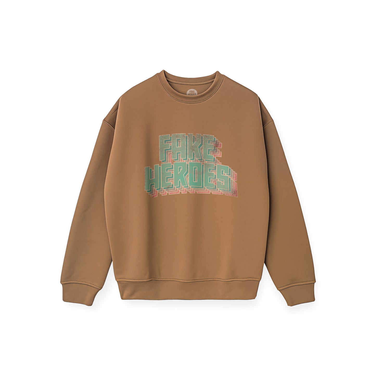 DISTRESSED LOGO CREW SWEATER