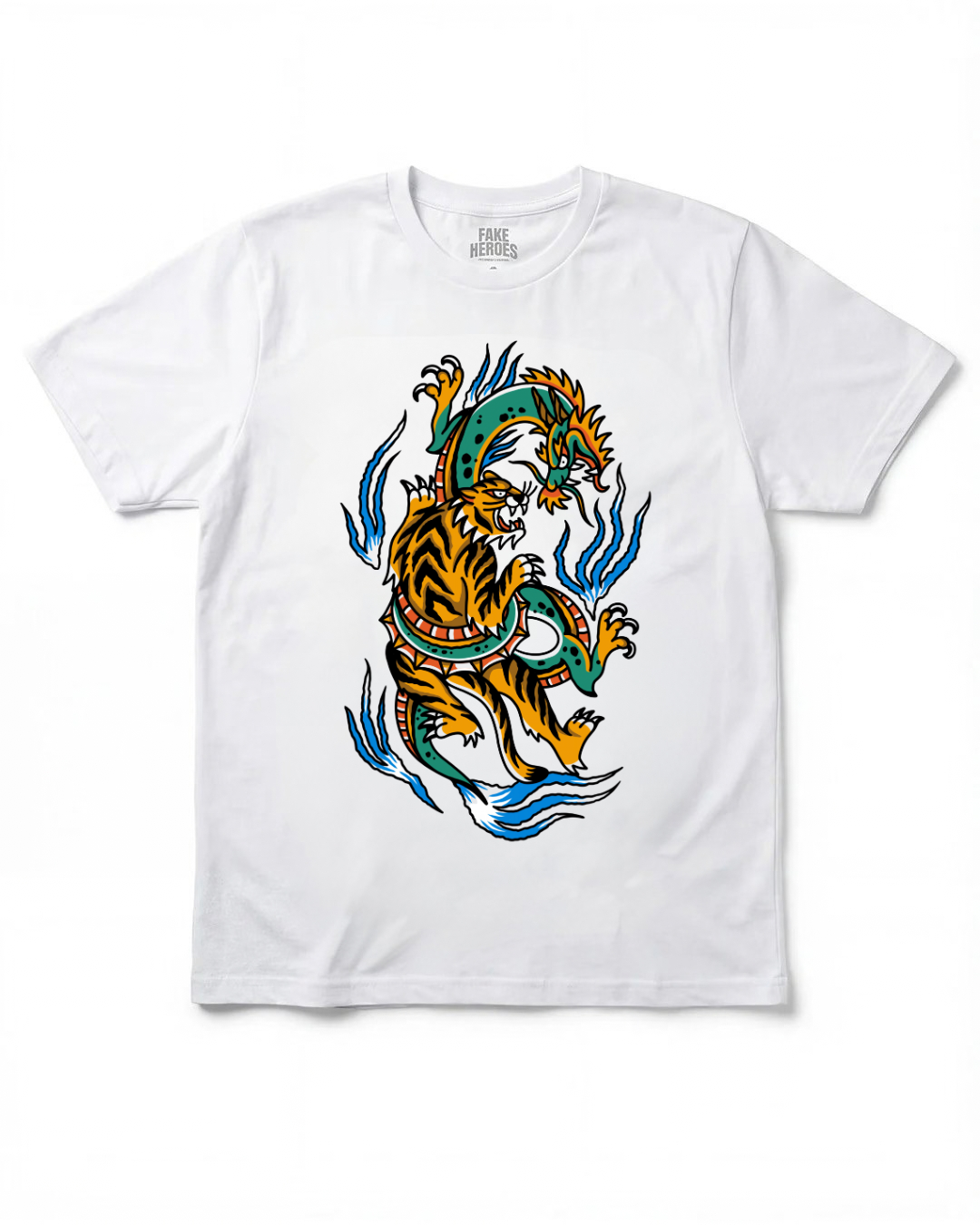 Tiger Dragon White T-Shirt