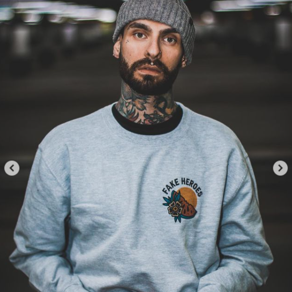 Tropical Vibes Grey Crew