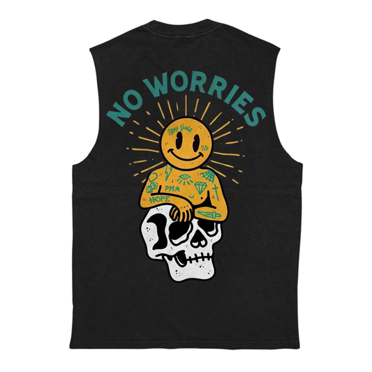 No Worries Black Tank