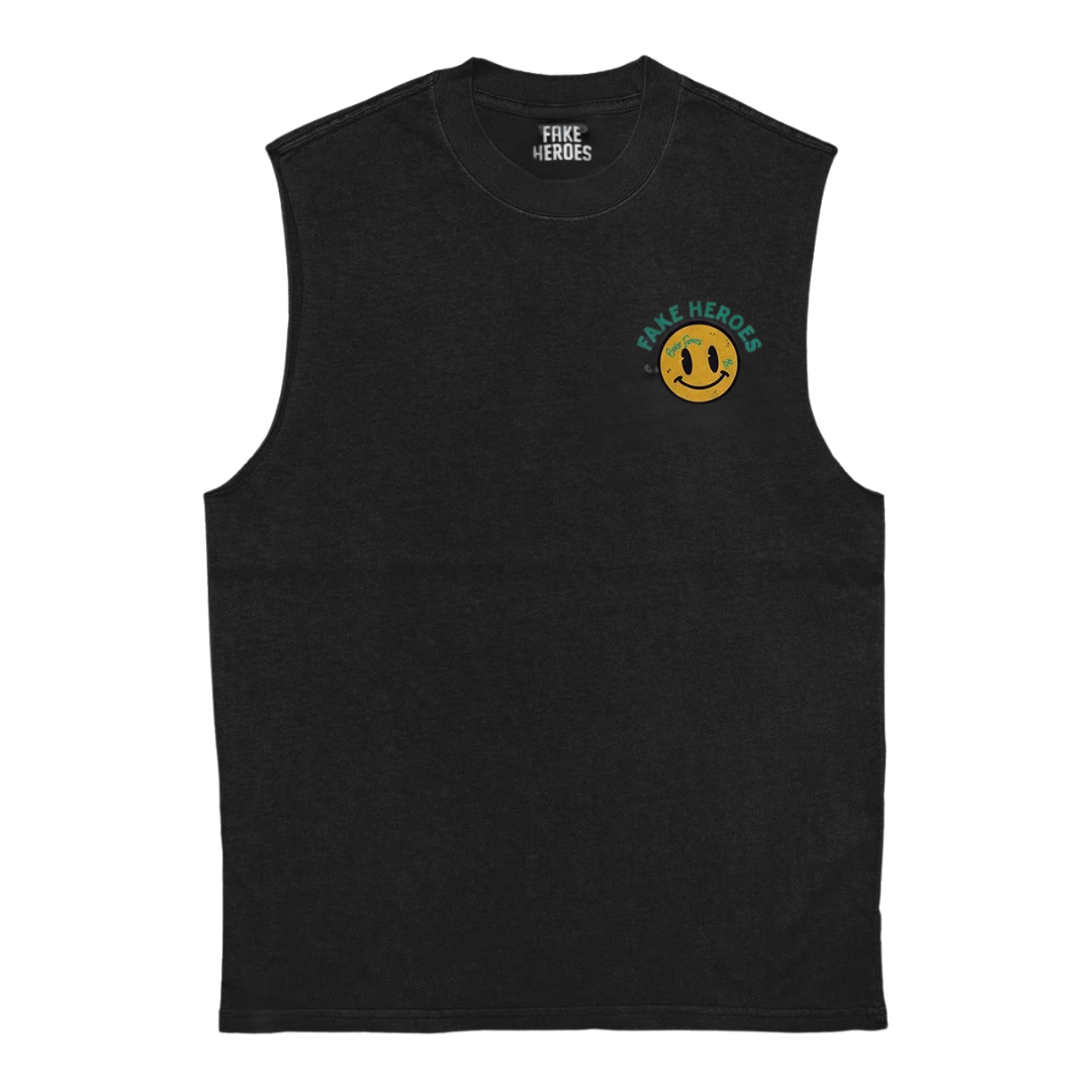 No Worries Black Tank