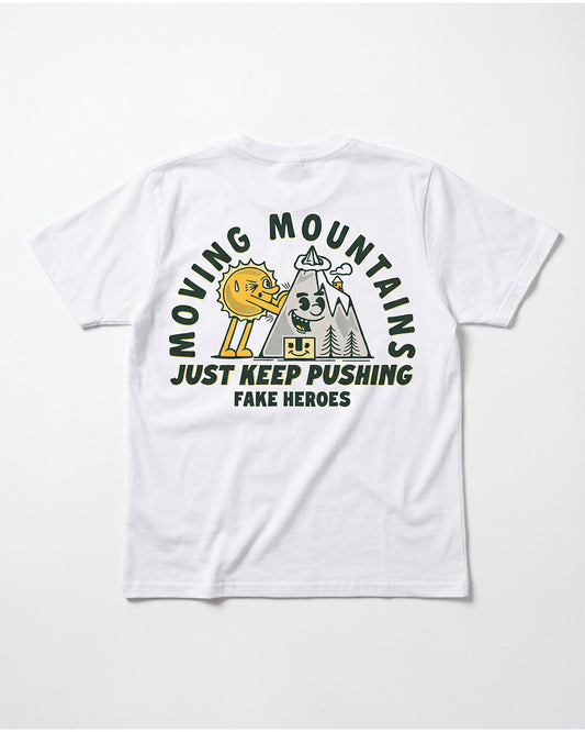 Moving Mountains White T-Shirt