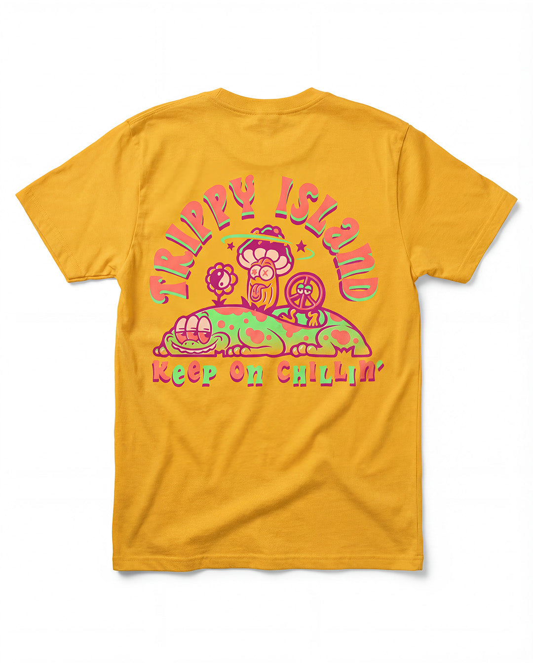 Trippy Island Yellow T-Shirt
