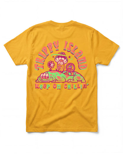 Trippy Island Yellow T-Shirt