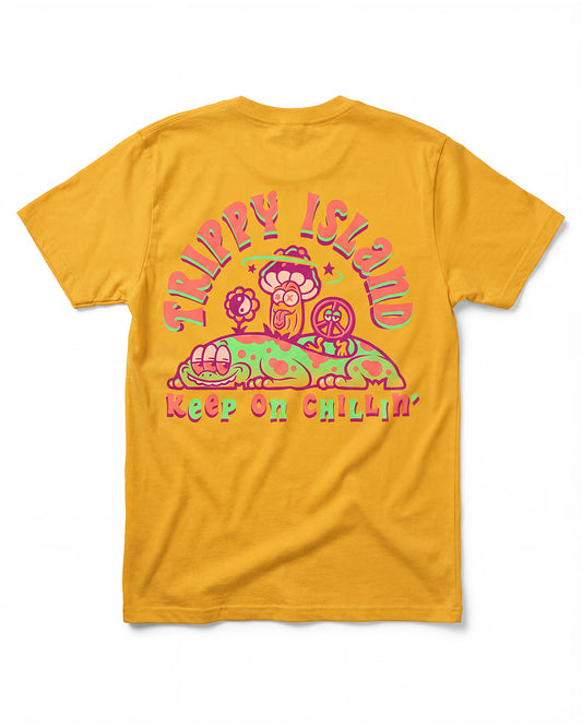 Trippy Island Yellow T-Shirt