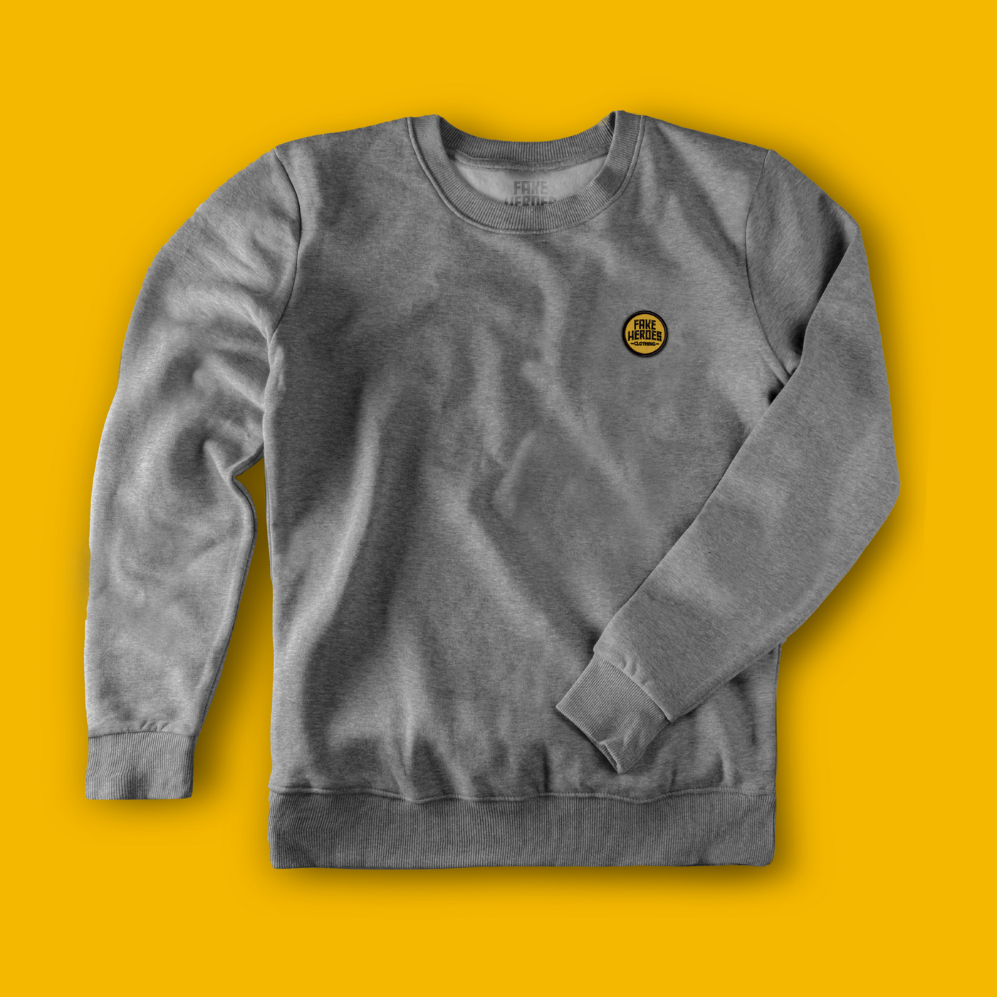 Embroidered Logo Grey Crew