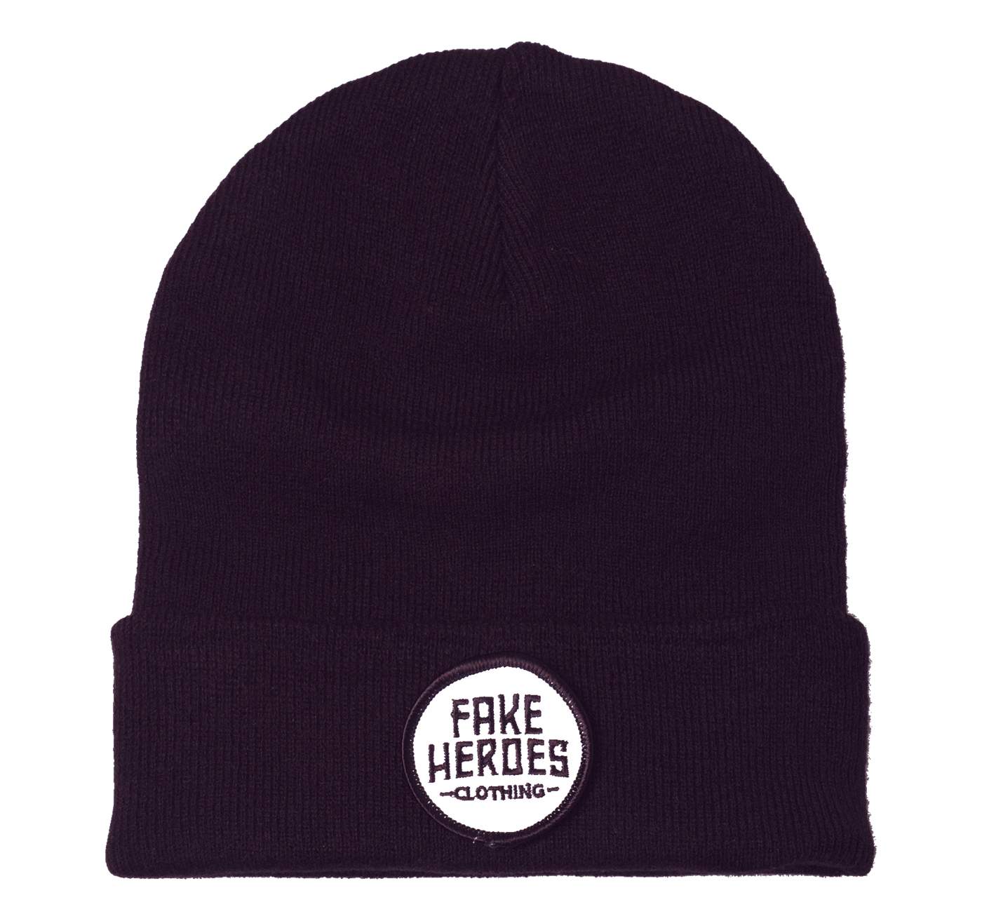 Black Beanie with White Patch