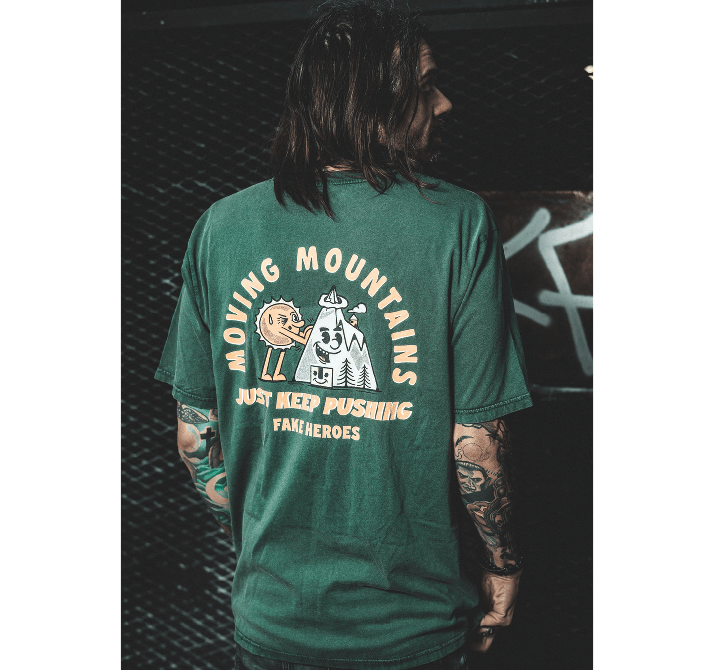Moving Mountains Oversized T-Shirt in Green